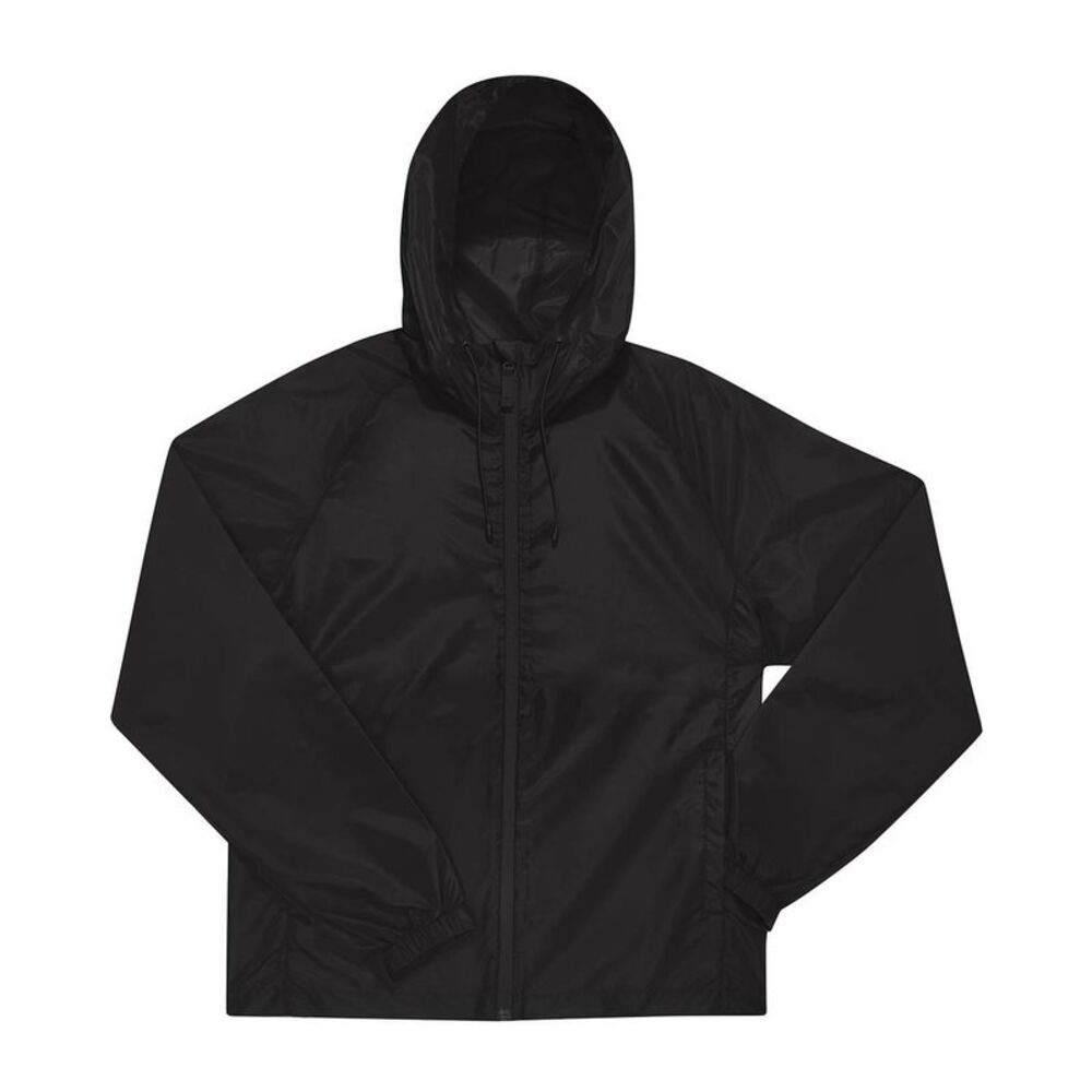 B&C Unisex Adult Reset Lined Windbreaker / Black